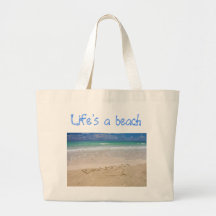 Life’s a beach canvas bags