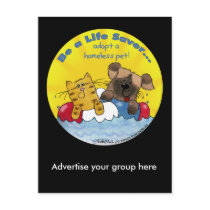 Life Saver Adopt Homeless Pets Post Card