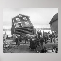 Life Saving Station Overboard, 1910 Posters