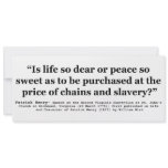 Life So Dear or Peace So Sweet Patrick Henry Quote invitations