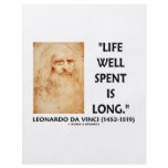 Life Well Spent Is Long (Leonardo da Vinci Quote) flyers