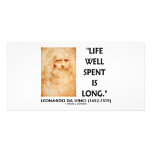 Life Well Spent Is Long (Leonardo da Vinci Quote) photo cards