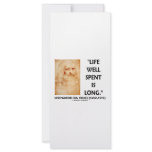 Life Well Spent Is Long (Leonardo da Vinci Quote) rack cards