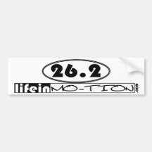 LifeinMotion_Bumpersticker_26.2 Bumper Sticker