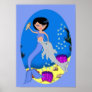 Lifen the Blue Mermaid and Dolphin Poster