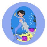 Lifen the Blue Mermaid and Dolphin Sticker