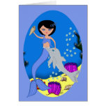Lifen the Mermaid and Dolphin Card