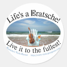 Life's a Bratsche Stickers