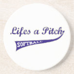 Lifes a Pitch Beverage Coasters