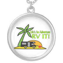 Life's An Adventure So RV It Personalized Necklace