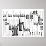 'Life's but a Walking Shadow' Shakespeare Quote Print