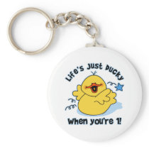 Life's Ducky 1st Birthday Key Chain