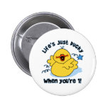 Life's Ducky 1st Birthday Pinback Button