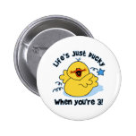 Life's Ducky 3rd Birthday Buttons