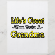 Life's Great When You're a Grandma Custom Flyer