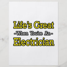 Life's Great When You're an Electrician Full Colour Flyer