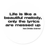 Lifes Lyrics quote Sticker