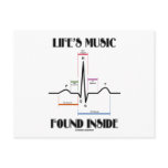 Life's Music Found Inside (ECG/EKG Heartbeat) postcards