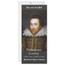 Lifetime Portrait of Shakespeare Custom Announcement