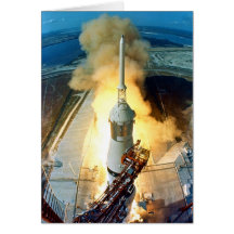 Liftoff of the Apollo 11 Saturn V Space Vehicle Greeting Card