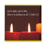Light and Candle (with text)Magnet