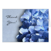 LIght and dark blue hydrangeas Greeting Cards