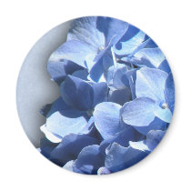 LIght and dark blue hydrangeas Refrigerator Magnets