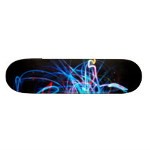 Light art blue - custom skate board
