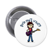 Light Bass Guitar Girl Pin