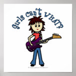 Light Bass Guitar Girl Posters