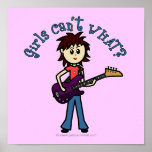 Light Bass Guitar Girl Print