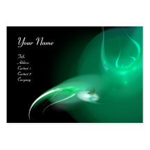 LIGHT BIRD MONOGRAM Vibrant black blue green Business Card