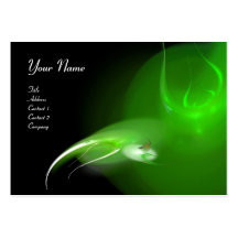 LIGHT BIRD MONOGRAM Vibrant black green Business Cards