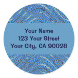 light blue address labels