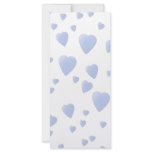 Light Blue and White Love Hearts Pattern. Custom rack cards