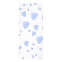 Light Blue and White Love Hearts Pattern. Custom Announcement