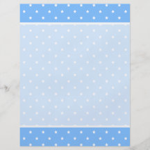Light Blue and White. Star Pattern. Flyer