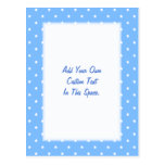 Light Blue and White. Star Pattern. Postcard