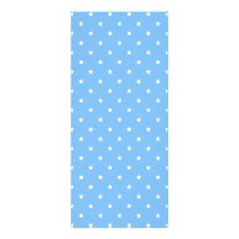 Light Blue and White. Star Pattern. Rack Cards