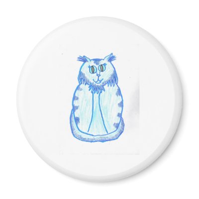 Light Blue Cat Magnet by FlashAllen