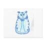 Light Blue Cat Post Card