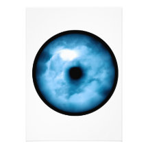 Light Blue cloudy eye graphic Custom Announcement