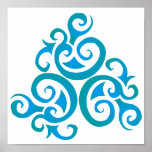 Light Blue curls - Customised posters