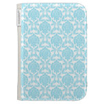 Light Blue Damask Pattern Kindle Keyboard Cases