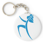 Light Blue Dancing Woman keychains