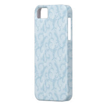 Light Blue Ethereal Paisley Pattern iPhone 5 Case