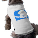 Light blue Football Helmet Logo Dog Tee