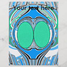 Light blue green superfly design flyer