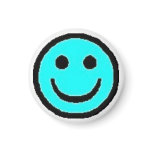 Light Blue Happy Face magnets
