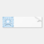 Light Blue Heart Design Bumper Sticker